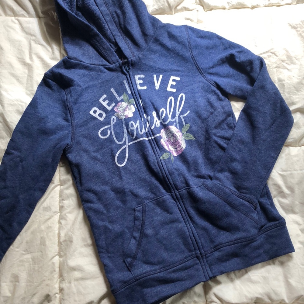 Blue girls So believe in yourself hoodie